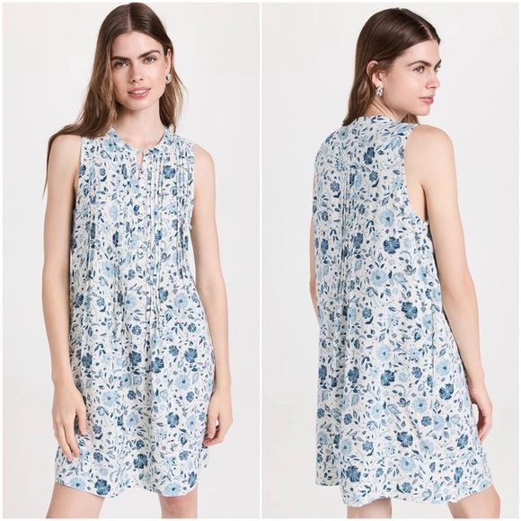 Faherty Dresses & Skirts - Faherty Floral Print Linen Isha Dress Small
